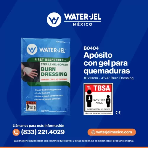 Apósito con gel para quemaduras 10x10cm