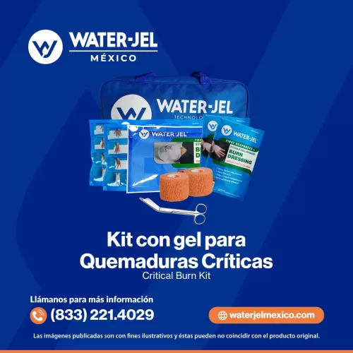Kit con gel para quemaduras criticas
