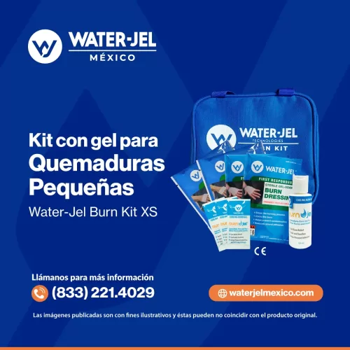 Kit con gel para quemaduras pequeñas